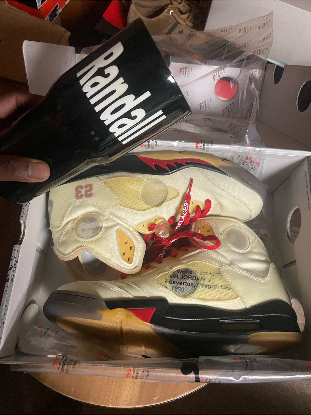 RARE Jordan 5 Off White Men’s Basketball Shoe Size 13 READ DESCRIPTION